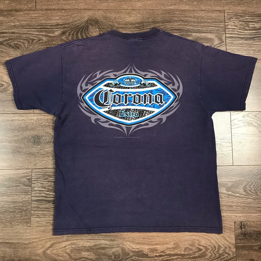 Delta Pro Weight Men’s 2003 Vintage Tribal Corona Extra Beer Promo T-Shirt Sz L